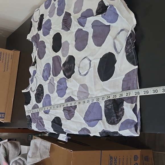 Emery Rose White Gray Women's Polka-dot Round Neckline Plus Size 4XL - Picture 12 of 12